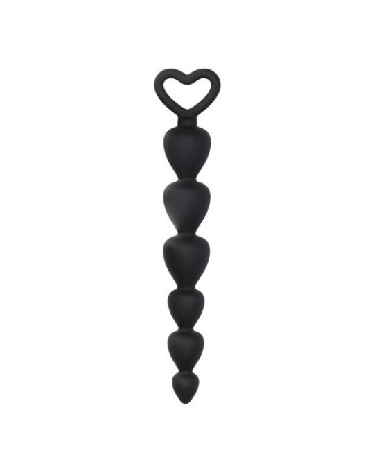 Black Silicone Anal Beads