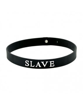 Black Silicone Slave Collar