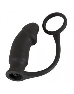 Black Velvets Vibrating Anal Plug And Cock Ring
