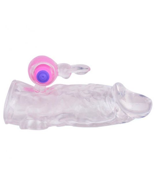 Clear Rabbit Vibrating Penis Extender