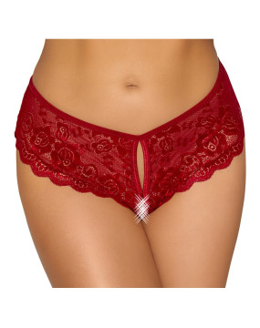 Cottelli Crotchless Panty Red