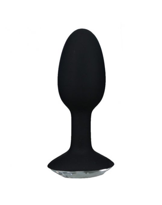 Crystal Amulet Silicone Black Butt Plug