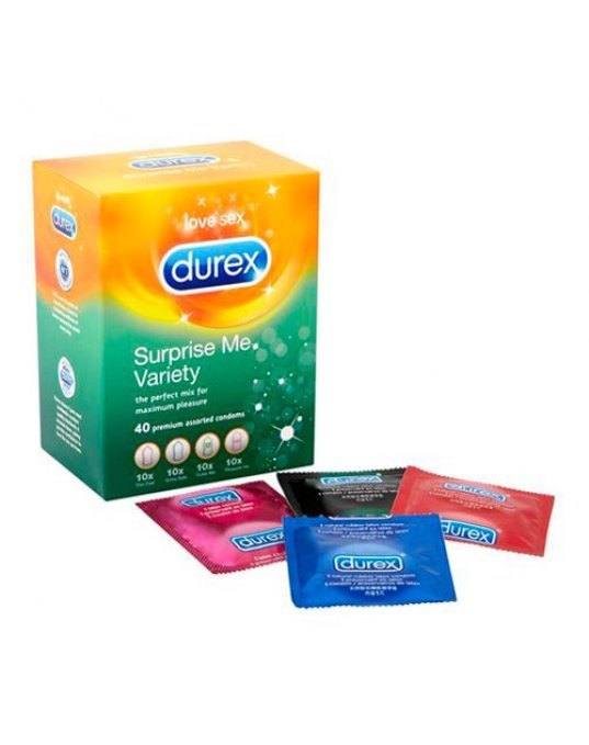 Durex Surprise Me Variety Pack Of 40 Condoms