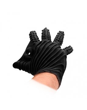 Fist It Black Textured Masturbation Glove