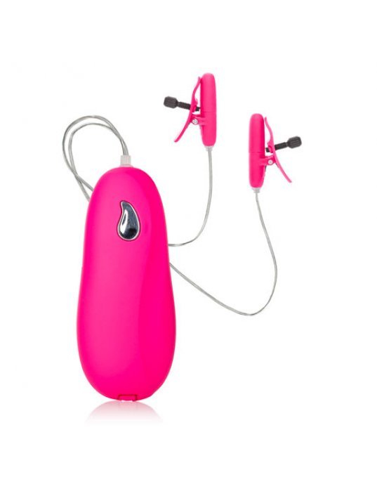 Heated Vibrating Nipple Teasers Pink