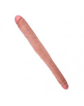King Cock 16 Inch Tapered Double Dildo Flesh