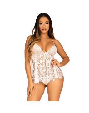 Leg Avenue Lace Babydoll And G String Panty