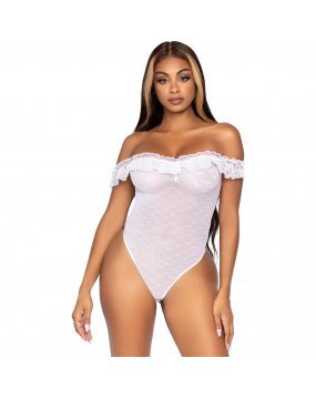 Leg Avenue Off the Shoulder Teddy UK 8 to 14