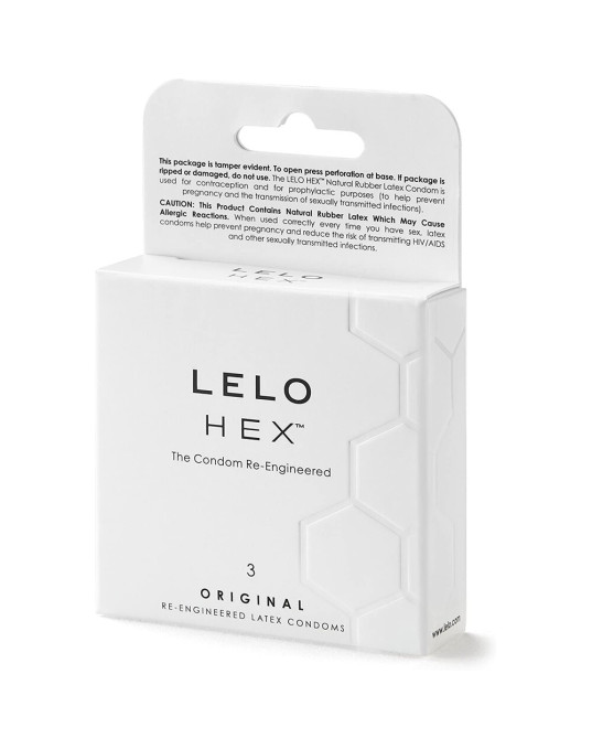 Lelo Hex Original Condoms 3 Pack