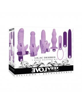 Lilac Desires Silicone Rechargeable Butterfly Kit