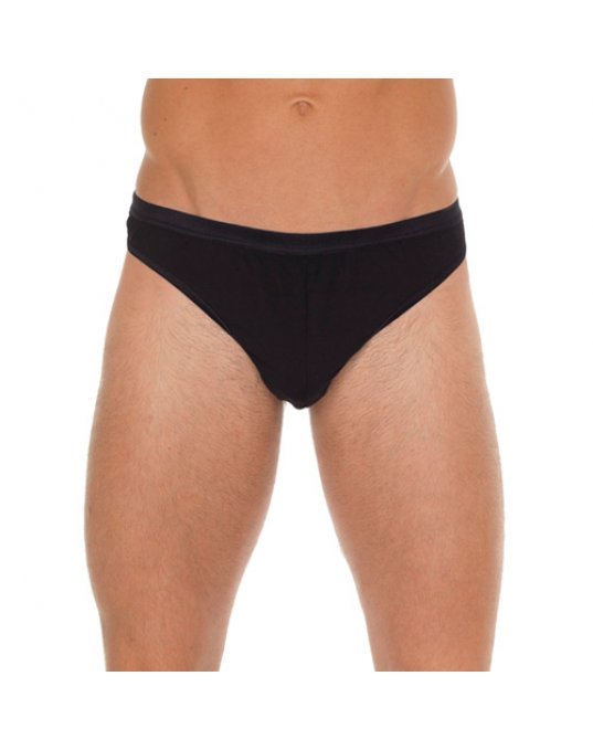 Mens Black Cotton GString