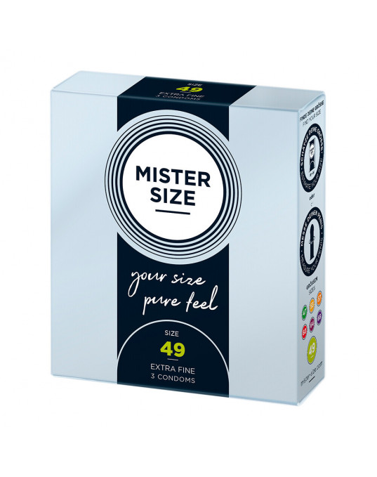 Mister Size 49mm Your Size Pure Feel Condoms 3 Pack