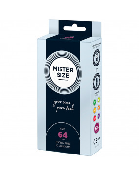 Mister Size 64mm Your Size Pure Feel Condoms 10 Pack
