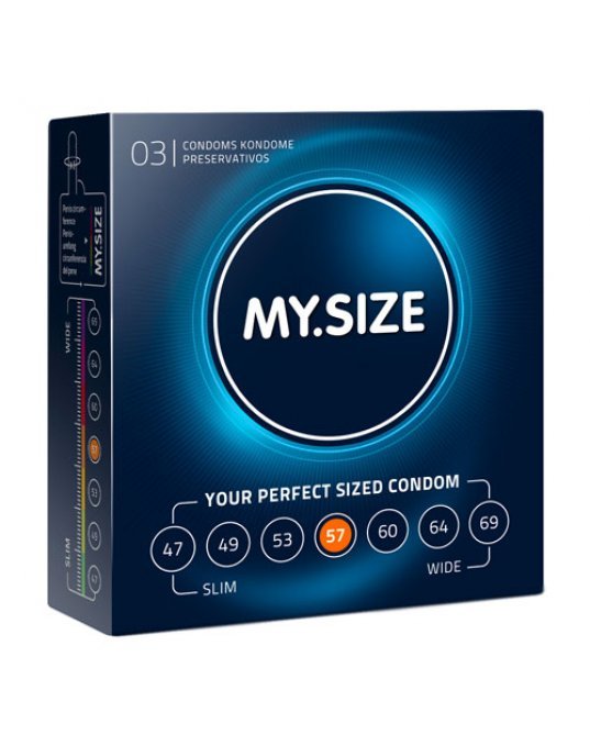 My.Size 57mm Condom 3 Pack