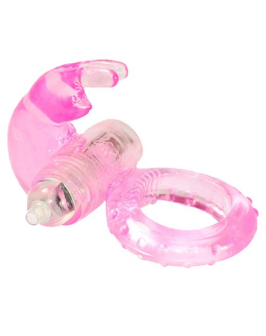 Pink Jelly Vibrating Rabbit Cock Ring