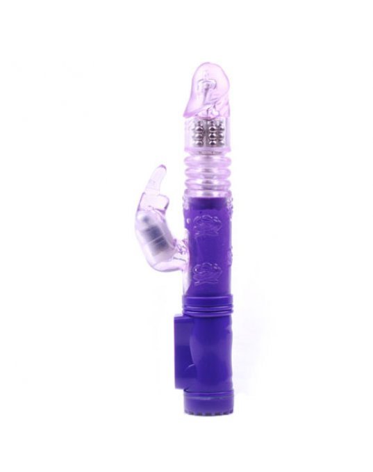 Rabbit Vibrator With Thrusting Motion Purple