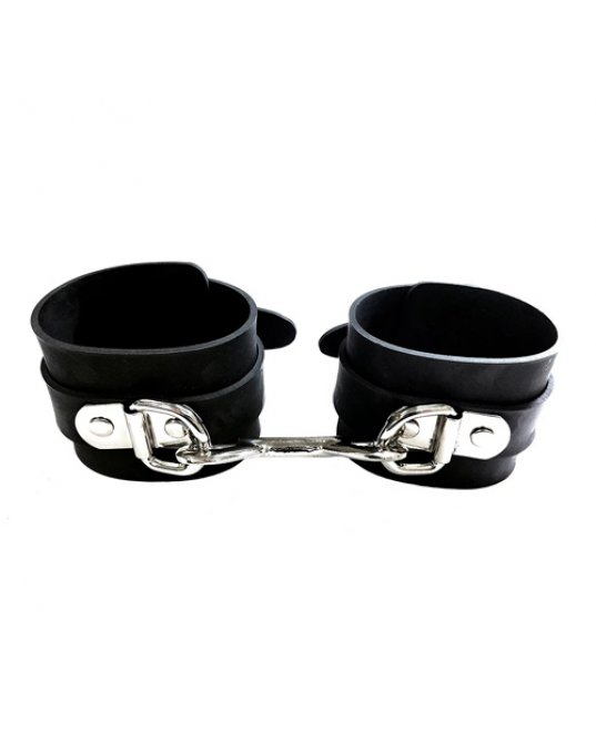 Rouge Garments Black Rubber Ankle Cuffs