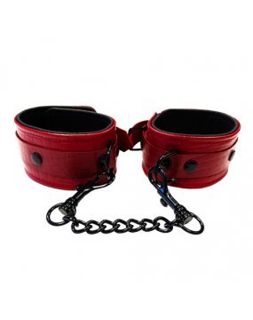Rouge Garments Leather Croc Print Ankle Cuffs