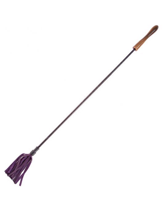 Rouge Garments Riding Crop With Wooden Handle Purple