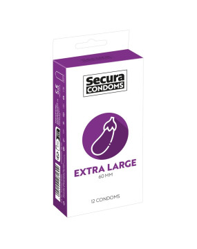 Secura Condoms 12 Pack Extra Large