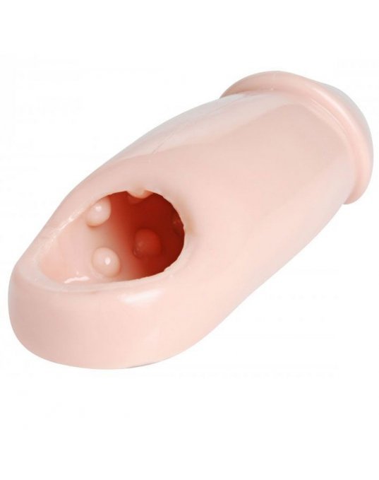 Really Ample Wide Penis Enhancer Sheath Flesh