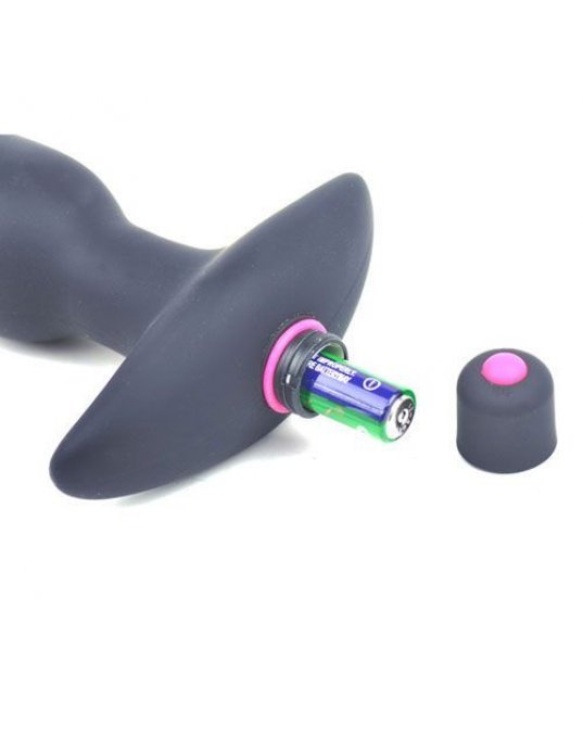 Silicone Butt Plug With Vibrating Bullet