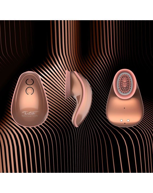 Twitch Rose Gold Hands Free Suction And Vibration Toy