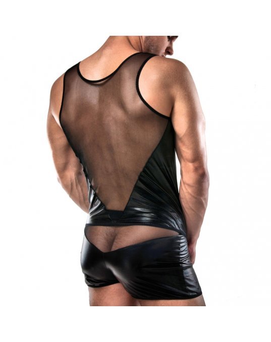 Passion Wet Look Shorts And Vest