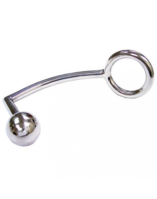 Rouge Stainless Steel Cock Ring With Anal Probe