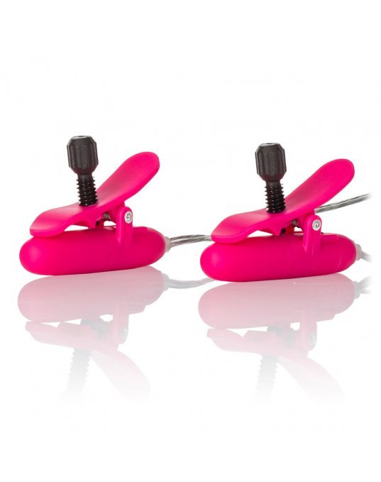 Heated Vibrating Nipple Teasers Pink