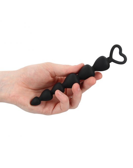 Black Silicone Anal Beads