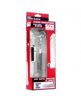 Size Matters Clear Vibrating Penis Sleeve