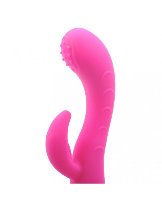 Silicone Dual Motors GSpot Vibrator Pink