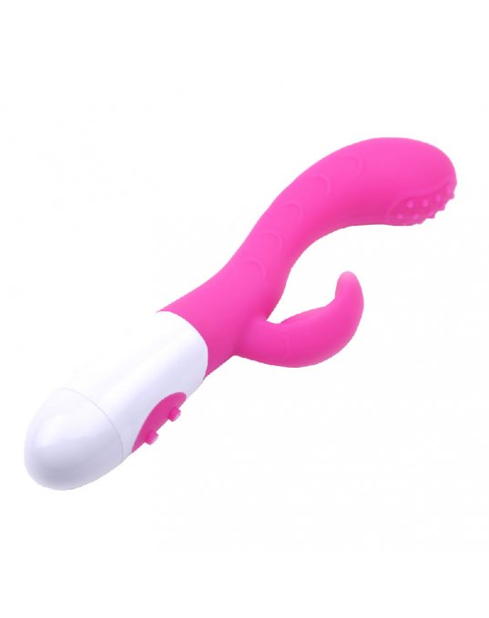 Silicone Dual Motors GSpot Vibrator Pink