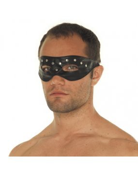 Leather Open Eye Mask With Rivets
