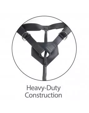 King Cock StrapOn Harness 7 Inch Two Cocks One Hole Dildo